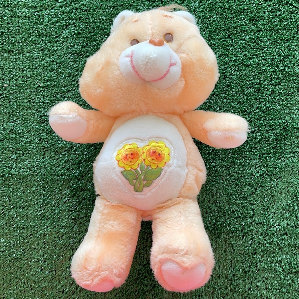 Vintage 1983 Care Bear Friend Orange Flowers